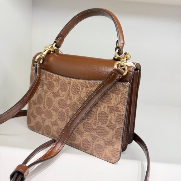 Coach Courtney Top Handle Bag In Signature Canvas CCE22 - Picture 3 of 7